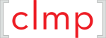 Thin red text on off-white background reads: "clmp." It is enclosed in white square brackets.